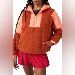 Free People Lead the Pack  Fleece Jacket Size XS Oversized